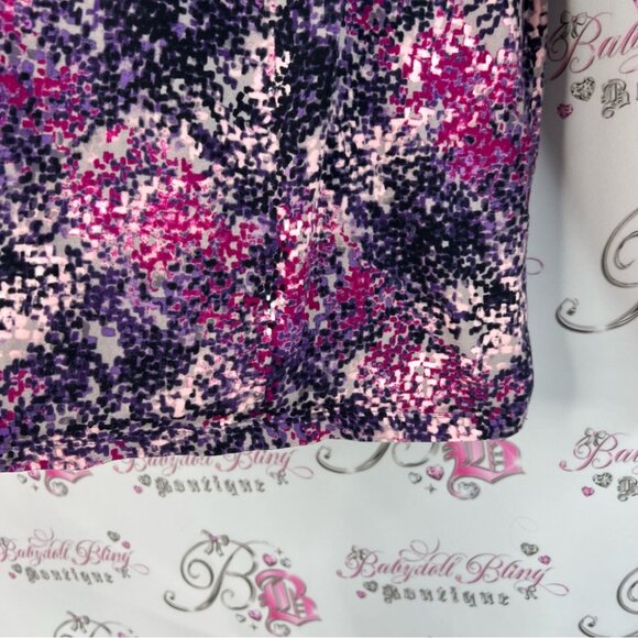Christopher & Banks shirt multicolor Pink  Purple black dotted Long Sleeve Top - Picture 6 of 12
